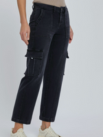 Black Tracey Cropped Cargo