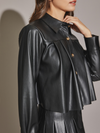 Pleated Leather Chic