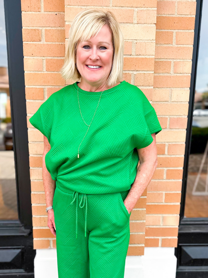 Easy Textured Top - Green
