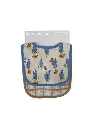 2pc Bib Set - Blue Bonnets