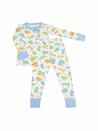 2pc Dino Dreams PJ Set Blue