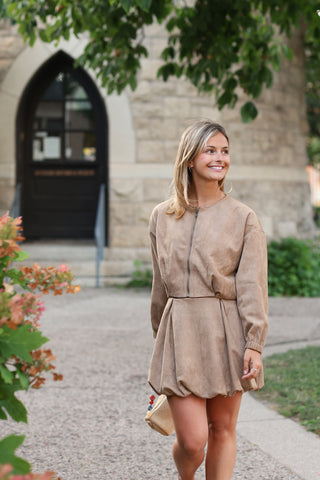 Sweet Sally Suede Pleated Jacket