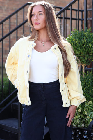 The Collins Knit Cardi Jacket Lemon