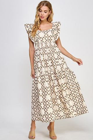 A New Day Tiered Dress - Brown