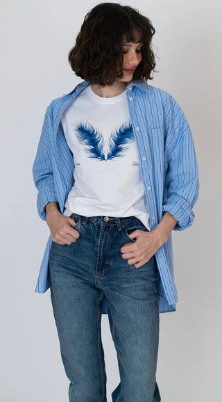 Airborne White Mushie Tee