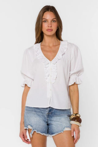Anthea Short Ruffle White
