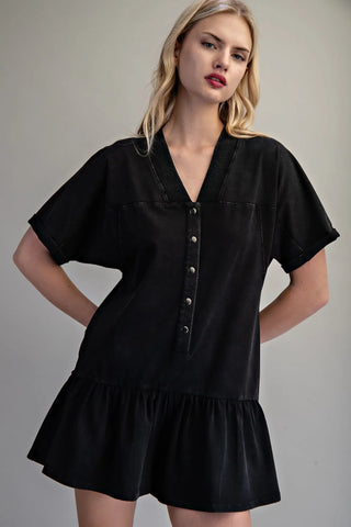 Ash Mineral Washed Romper