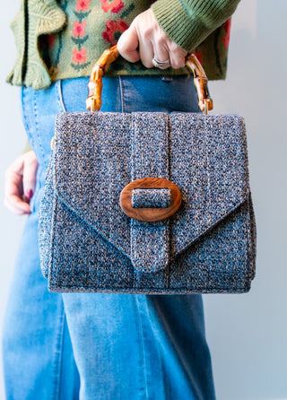 Blue Tweed Bag