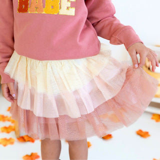 Boho Blush Petal Tutu - Toddler Girl