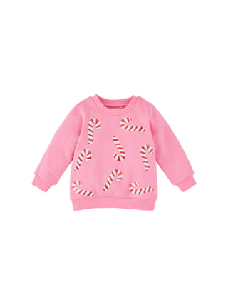 Candycane Sweatshirt - Toddler Girl