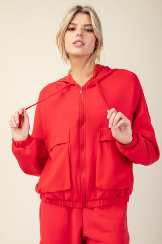 Comfort Zone Zip Up True Red