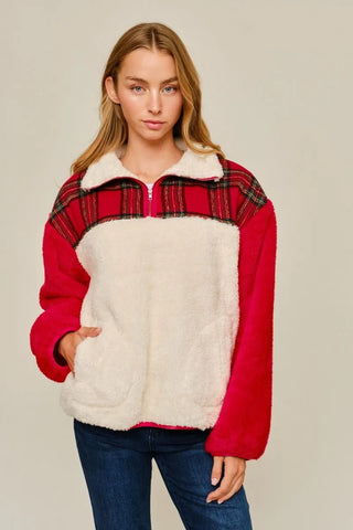 Dear Santa Fleece Pullover Red