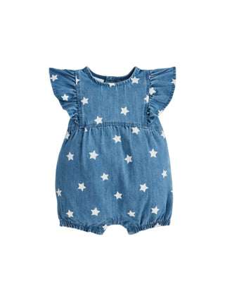 Denim Star Romper