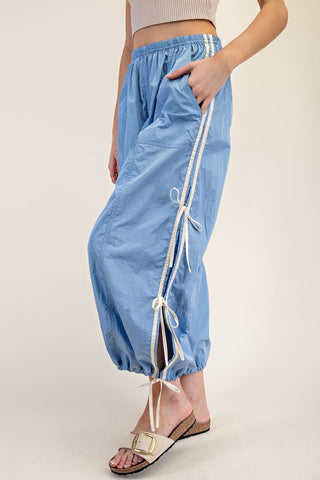 Denim Windbreaker Pants