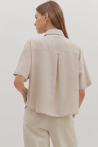 Ellie Ecru Button Down