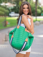 Ezra Quilted Travel Tote - Green
