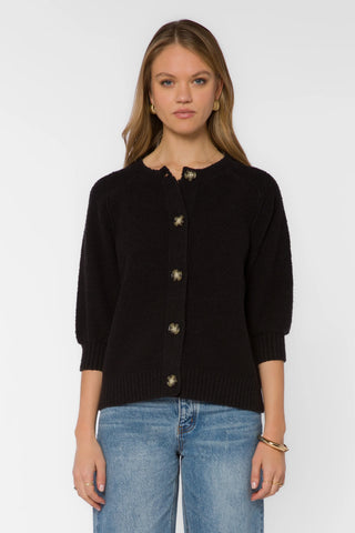 Felicia Raglan Top Black