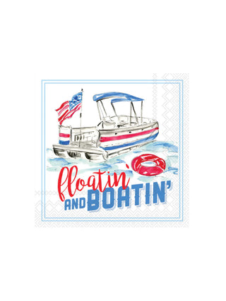 Floatin' And Boatin' Cocktail Napkin