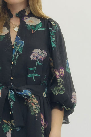 Flora Black Dress