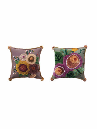 Floral Tufted Pillow