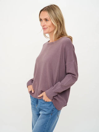 Frayed Sweater Acai