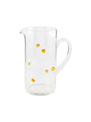 Glass Candy Corn Pitcher