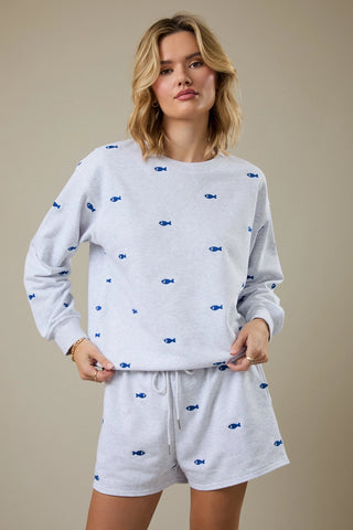 Go Fish Embroidered Sweatshirt