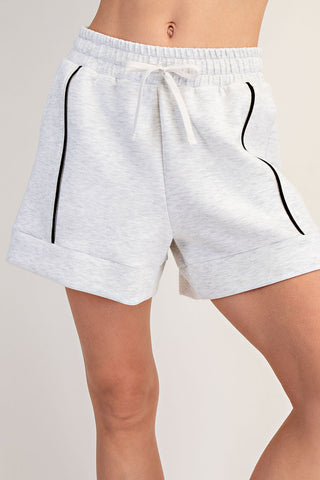 Grey/Black Piping Short
