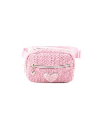 Heart Tweed Fanny Pack