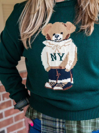 Hoodie Bear Roll Neck Sweater