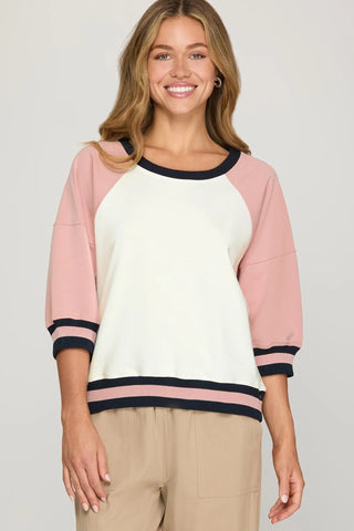 In The Spring Colorblock Pink