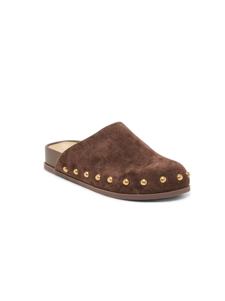 Joney Stud Brown Suede