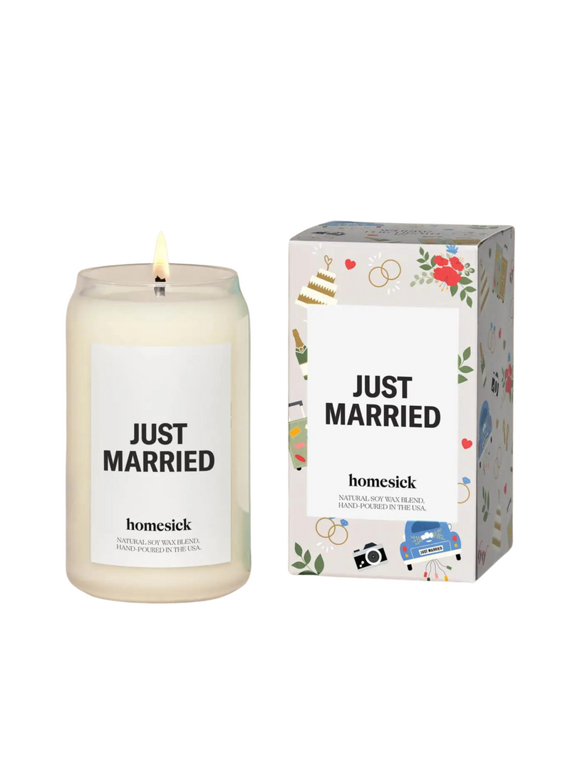 Just Married Candle
