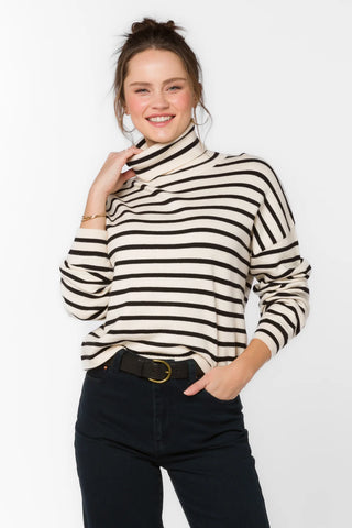 Kipp Black/White Stripe Sweater