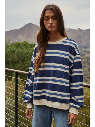 Knit Cotton Striped Tee