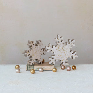 Small Mango Wood Snowflake