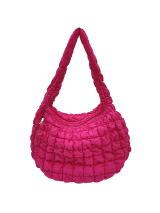 Large Quilted Bag - Fuchsia