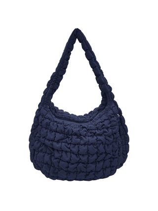 Large Quilted Bag - Navy