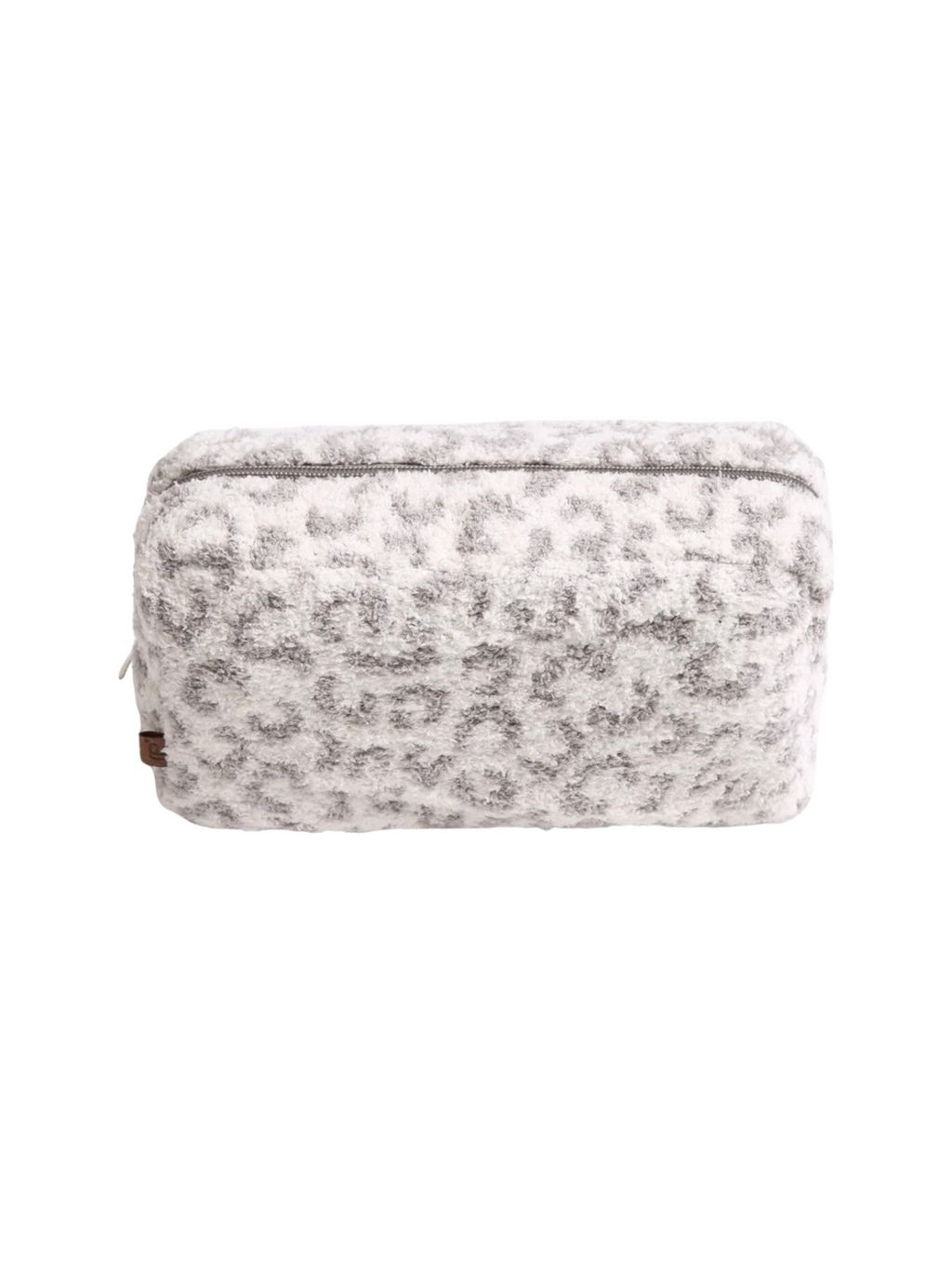 Leopard Travel Pouch - Gray