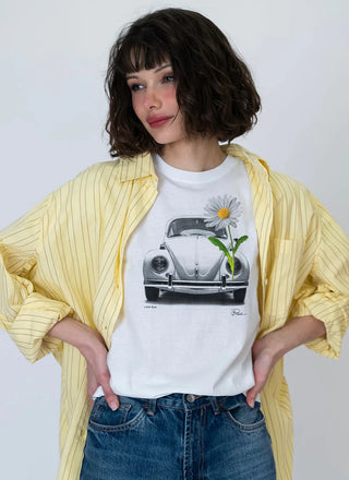 Love Bug White Mushie Tee