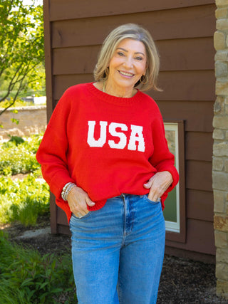 Love Red, White and Blue Sweater