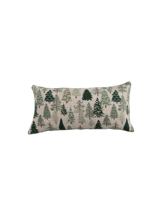 Lumbar Pillow with Tree Pattern