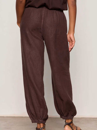 Melody Micro Linen Pant - Rich Soil