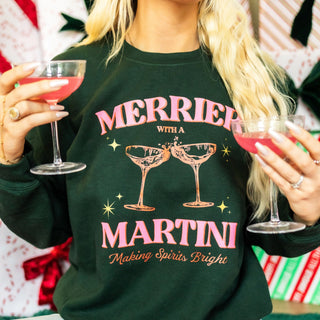 Merrier with a Martini Sweatshirt