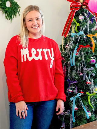 Merry Red and White Sweater