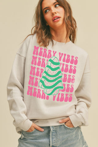 Merry Vibes Graphic Sweatshirt