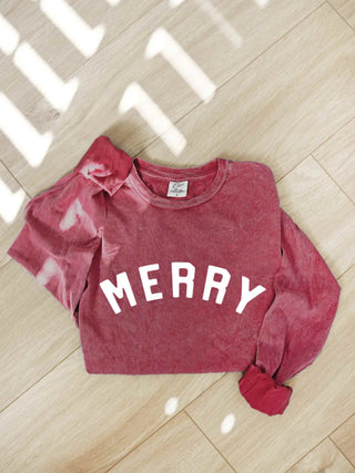 Merry Washed Long Sleeve Top