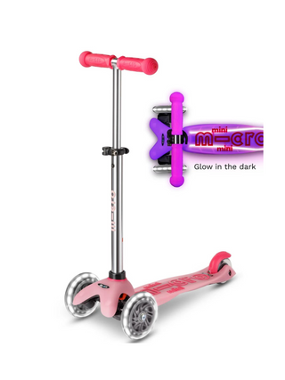 Micro Mini Glow Plus LED Scooter - Frosty Pink