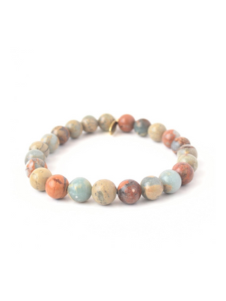 October Birthstone Bracelet | 8mm Imperial Blue Jasper Bracelet