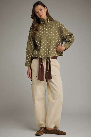 Olive Polka Dot Jacket